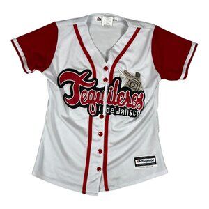 Tequileros de Jalisco Jersey Womens Small White Red MLB Majestic Cool Base